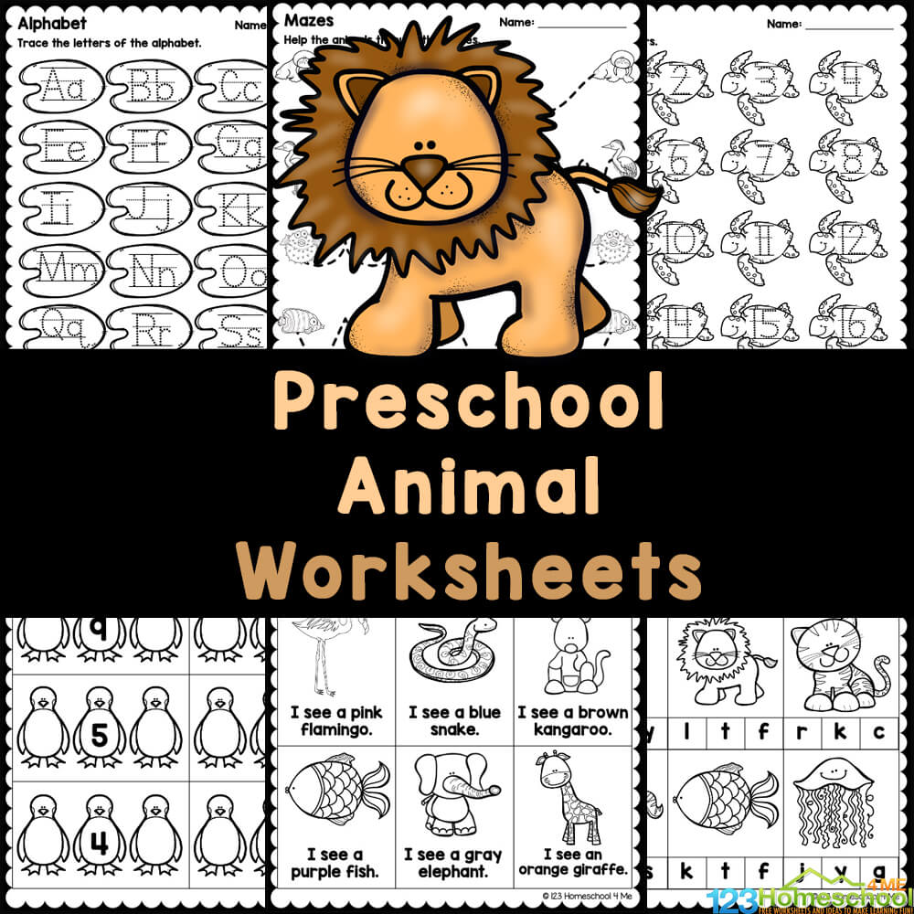 free-printable-preschool-animal-worksheets for Free Homeschool Printables For Preschool FREE Printable Preschool Animal Worksheets for Free Homeschool Printables For Preschool