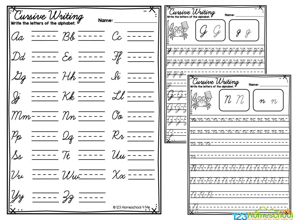 ️ Cursive Writing Practice Sheets - Free Worksheets!