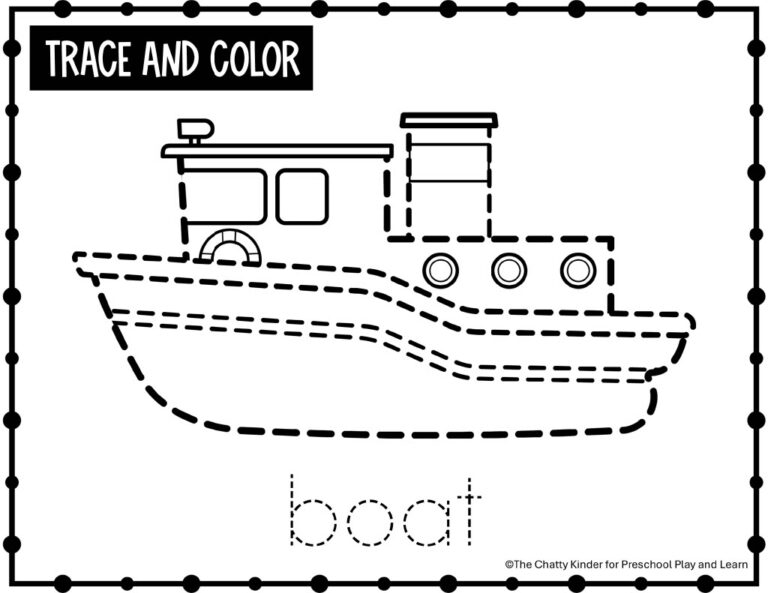 Fun and Engaging Transportation Tracing Coloring Pages