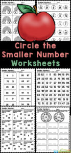 Circle the Smaller Number - Comparing Number Worksheets