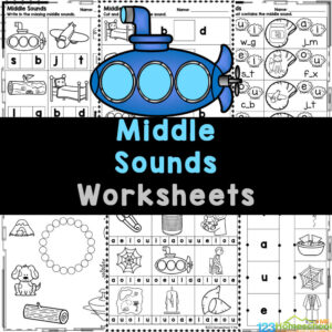 Kindergarten Middle Sound Worksheets – Working on Medial Sounds Beth ...
