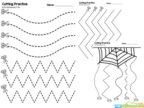 Cut Practice Sheets - Free Printable Preschool Worksheets!