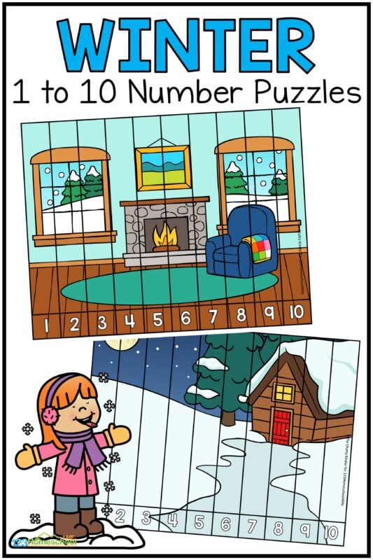 Are you working on number 1-10 with your young children? Grab our free printale simple puzzles for toddlers to work on sequencing numbers to 10. This puzzle activities for toddlers is a simple, fun way to add some learning to their days and help them form a firm math foundation. Print the numbers 1-10 puzzle for a fun winter counting to 10 activity!