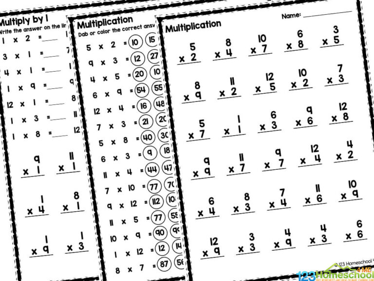 Multiplication Practice Worksheets