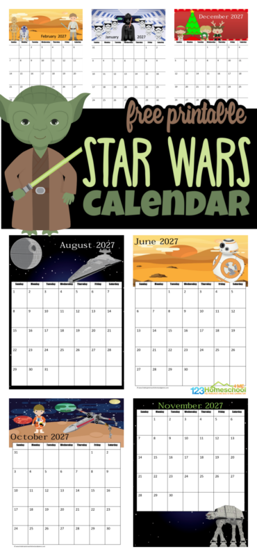 Download pdf file of a Galaxy far, far away for a free Star Wars Printable Calendar for 2020-2021! Such a cute and handy calendars for your child. Looking for a fun and free Star Wars calendar for 2027? This printable PDF is perfect for kids to track events, schoolwork, and learn about days, months, and years! Featuring beloved characters like Darth Vader, Luke, Kylo Ren, Chewbacca, and more, your little ones will love it! Download, print, and assemble your calendar for toddlers through 2nd grade today!