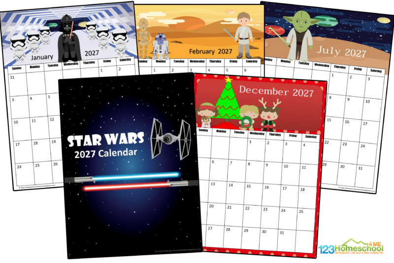 Just print these pages in color. You may want to print them on cardstock for durability. Now you have a hand free 2027 calendar you can use wherever you’d like!
January 2027 Calendar
February 2027 Calendar
March 2027 Calendar
April 2027 Calendar
May 2027 Calendar
June 2027 Calendar
July 2027 Calendar
August 2027 Calendar
September 2027 Calendar
October 2027 Calendar
November 2027 Calendar
December 2027 Calendar