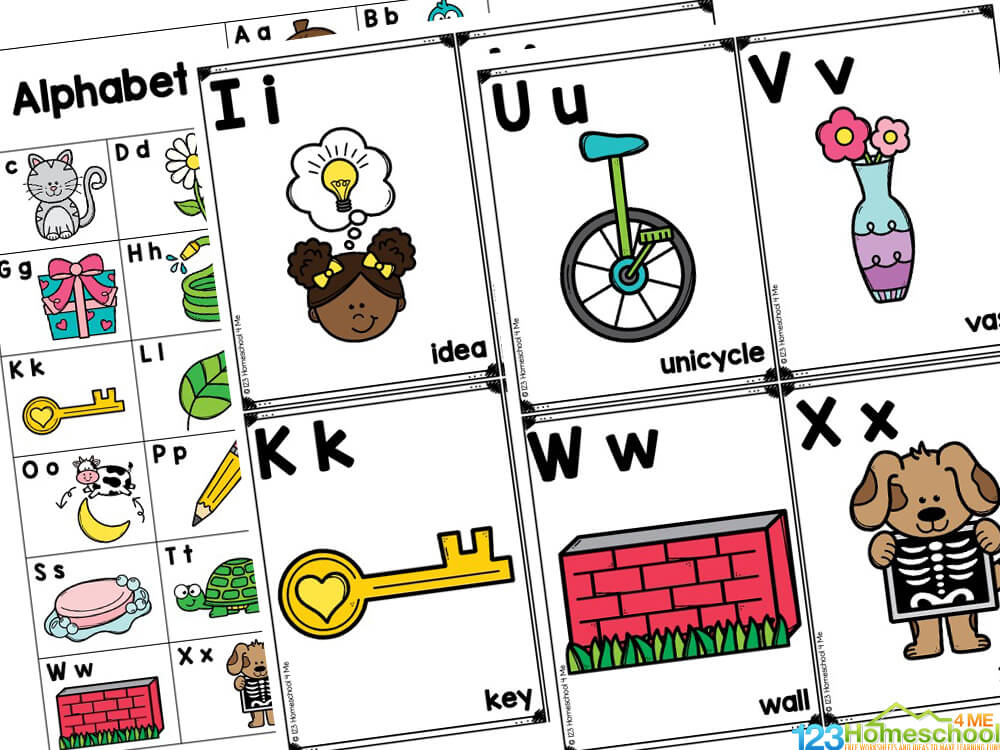A to Z Alphabet Flash Cards Printable (Free Download)