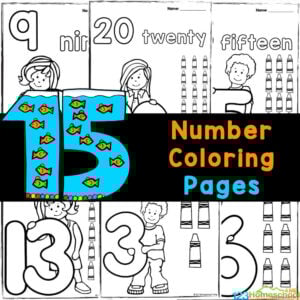 Learn numbers 1-20 with our free printable number coloring pages! These color sheets reinforce counting with pre-k and kindergarten students.