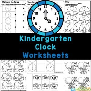 Make learning to tell time fun with these free printable Kindergarten clock worksheets featuring both analog and digital clocks! Answer Key Included!
