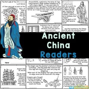 Discover the fascinating history of Ancient China with our fun and free printable mini books for elementary students to read, color, and learn!