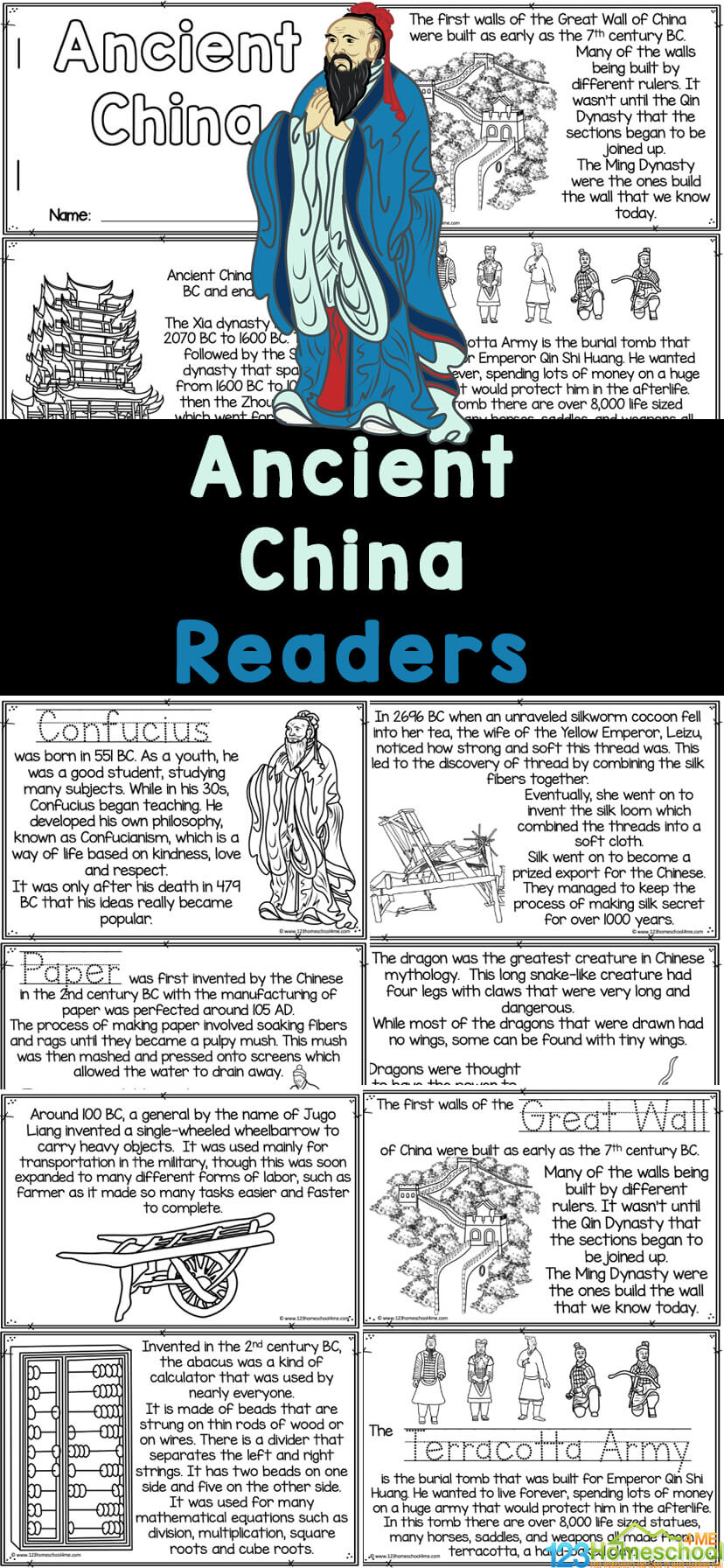 Learn About Ancient China for Kids - Read, Color, Learn Mini Books ...