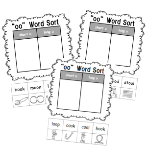 Help your first grader master the "oo" phonics sound with our free printable worksheets for practice—just download, cut, and paste for a fun learning activity!