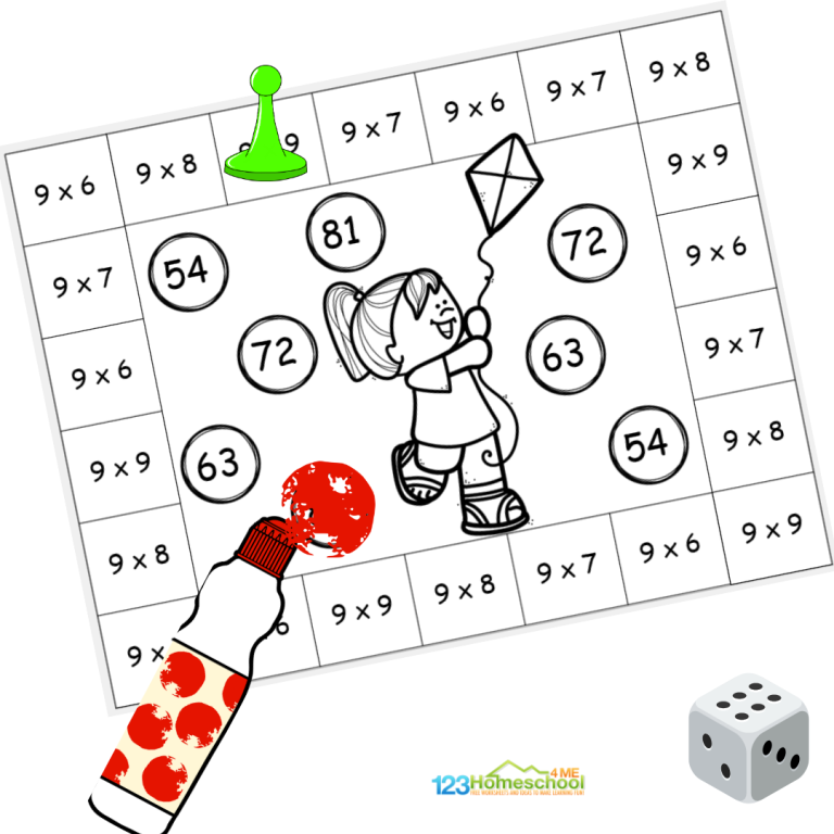 Download free multiplication games for 2nd, 3rd, and 4th graders to make math practice fun with 6, 7, 8, and 9 times table games!