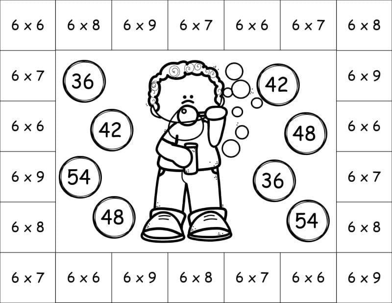 multiplication games 6 times table