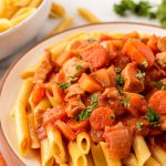 Warm up with our delicious Chicken Paprika Soup served over pasta—it's a family favorite that's sure to become everyone's go-to comfort food!