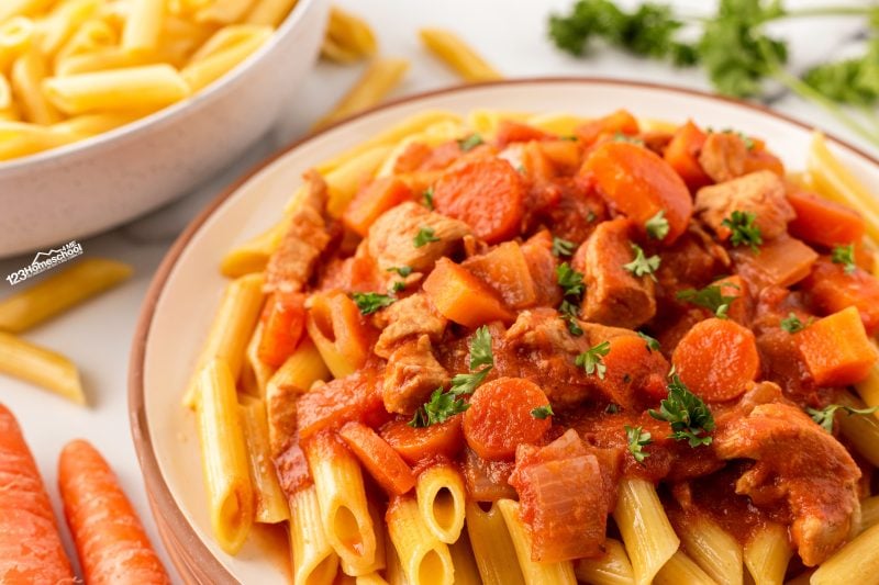 Warm up with our delicious Chicken Paprika Soup served over pasta—it's a family favorite that's sure to become everyone's go-to comfort food!