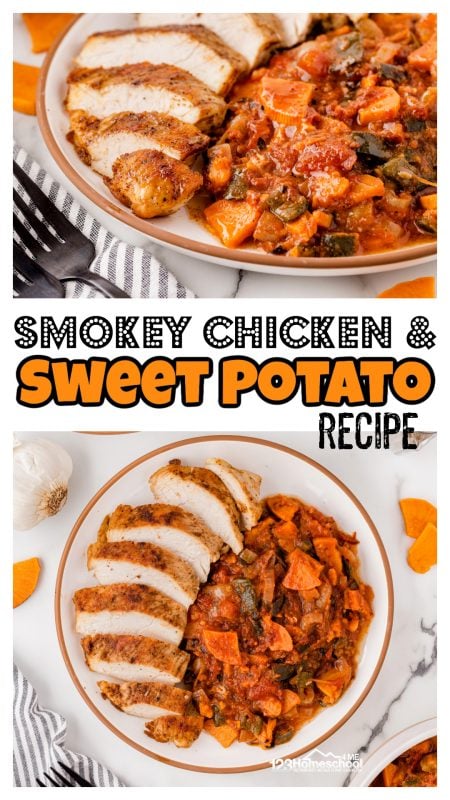 Get ready to unlock the secret to iIrresistible Smoky Chicken and Sweet Potato with our easy dinner recipe! This twist will take baked sweet potatoes and chicken to a new level with a little bit of heat that balances out the sweet potatoes in a mouth-watering combination! What's for dinner? This yummy chicken & sweet potato recipe!