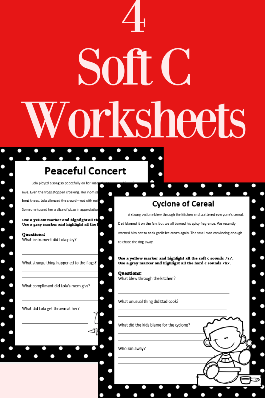 Are your students working on soft c sound words? These phonics soft c worksheets are a great tool! Use these soft c sond worksheets with 2nd grade and 3rd graders at home or in the classroom. Simply download the Soft c Words worksheets and you are ready to go!