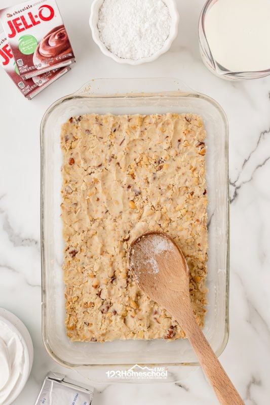 press crust in 9x13 pan and bake in the oven press crust in 9x13 pan and bake in the oven