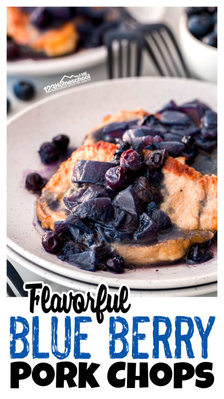 Add a summer flair to your dinner with yummy blueberry pork chops! This juicy pork chops recipe is super easy to make and absolutely delicious. You will love the fresh twist the blueberry sauce for pork chops adds! Add a summer flair to your dinner with yummy blueberry pork chops! This juicy pork chops recipe is super easy to make and absolutely delicious. You will love the fresh twist the blueberry sauce for pork chops adds!
