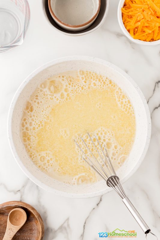 butter and cornmeal layer