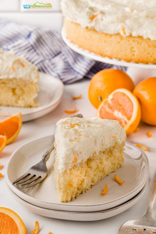 The true highlight of this cake is the frosting! With a delightful blend of fresh orange zest, sweet pineapple, and luxurious vanilla pudding, this velvety, creamy frosting is simply irresistible! You won't be able to get enough of it!
