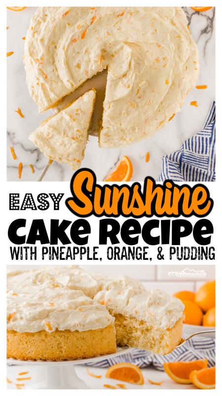 Craving something sweet for summer? Meet your new go-to treat: our Sunshine Cake!  This irresistible pineapple cake is the perfect blend of convenience and tropical delight. Using yellow cake mix, we’ve packed in crushed pineapples, zesty orange, and creamy vanilla pudding to create a cake that’s ultra-moist and bursting with flavor!

Get ready to indulge in a slice of paradise—you won’t want to miss this easy and delicious recipe.