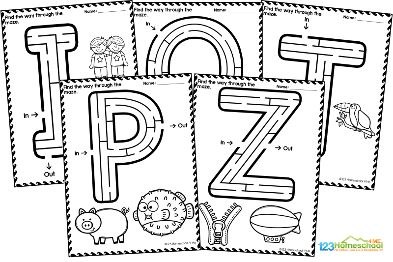 Maze Worksheets for Kindergarten