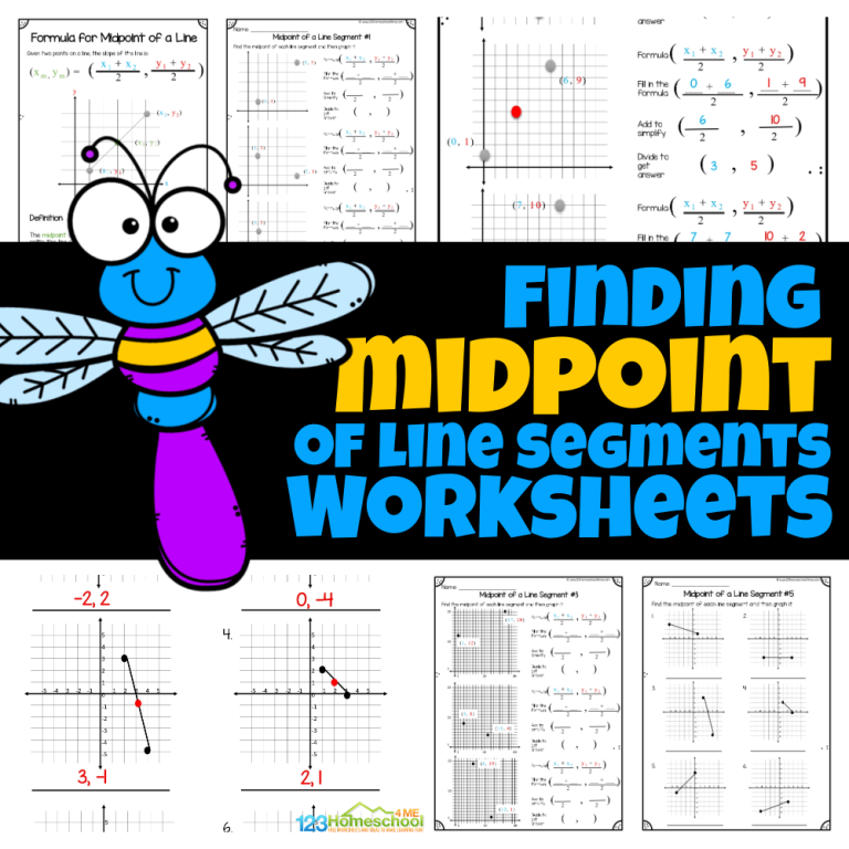 Check out these free midpoint worksheets that are perfect for helping 8th-12 grade students practice finding the midpoint of a line segment!