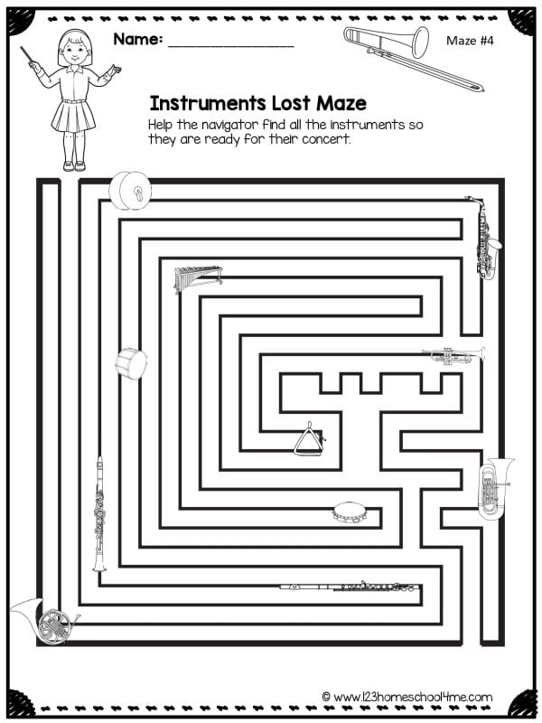 band instruments maze