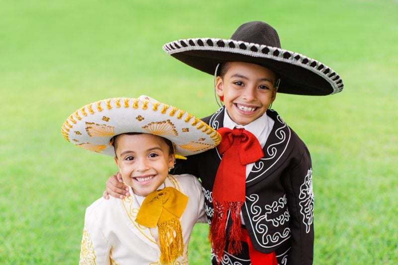 mexican boys in traditional clothes