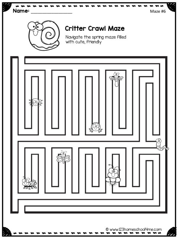 spring bug maze