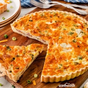 Unlock the secret to Irresistible breakfast ham and cheese quiche with our simple recipe! This versatile basic quiche will become your go to!