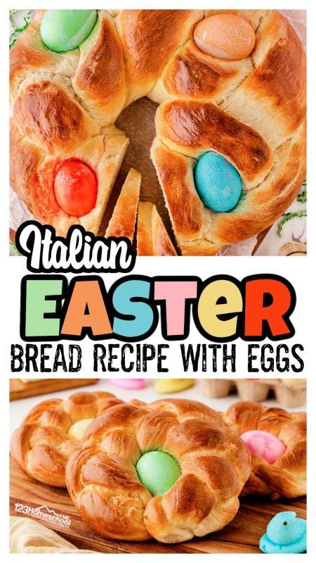 Hop into Easter with this stunning Italian Easter bread that will leave your guests in awe! Not only is it delicious, but it's also a feast for the eyes with beautiful colored eggs baked right into the dough. This delightful bread is sure to become your family's favorite holiday tradition. Ready to impress? Let’s get baking! Hop into Easter with this stunning Italian Easter bread that will leave your guests in awe! Not only is it delicious, but it's also a feast for the eyes with beautiful colored eggs baked right into the dough. This delightful bread is sure to become your family's favorite holiday tradition. Ready to impress? Let’s get baking!