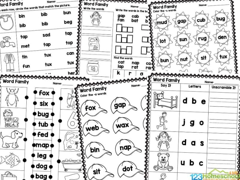 Looking to level up your child's reading skills? We’ve got just the thing! Introducing our FREE word family worksheets, specially designed for kindergarteners and grade 1 students. Our word families worksheets aren’t just about learning; they’re all about FUN! Packed with cute illustrations and engaging activities, your child will be excited to practice literacy! Whether it's a rainy day indoors or a cozy afternoon at home, our printables make it effortless to sprinkle some educational fun into your daily routine. Let’s make reading an adventure together!