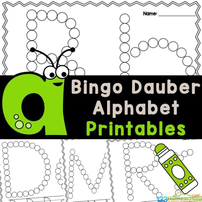 Make learning the ABCs enjoyable with our free bingo dauber alphabet printables, perfect for preschool, kindergarten, and first grade, this activity combines fun dot markers with tracing activities to enhance fine motor and letter skills!