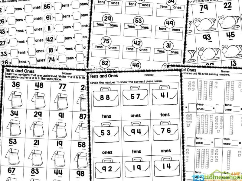 Kindergarten tens and ones worksheets Looking for a fun way to boost your child's number skills? Check out our FREE printable tens and ones worksheets! These worksheets are designed to turn learning into an enjoyable adventure for your little ones. Packed with exciting math activities, they focus on understanding place values, building numbers, and counting number blocks.