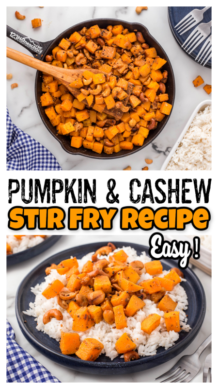 Looking for simple yet delicious pumpkin recipes for dinner? You’re in for a treat with this pumpkin stir fry! This quick and easy pumpkin main dish features savory cashews for a protein-packed punch, along with garlic, zesty orange juice, and a blend of spices that create a delightful fall-inspired meal. Perfect for cozy evenings! Try it out and bring a taste of autumn to your dinner table!