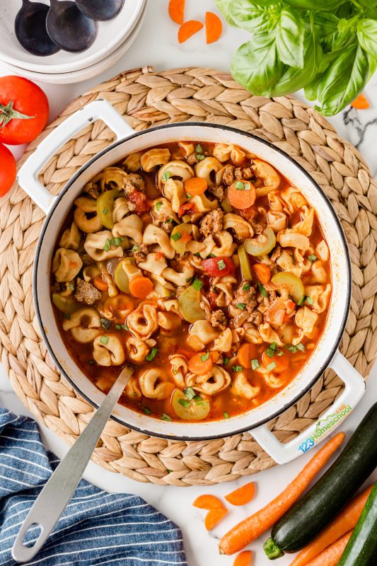 tortellini soup with sausage Dive into a bowl of comfort with this hearty tortellini soup! Packed with vibrant veggies and delicious pasta, it's the ultimate cozy meal for those chilly days.