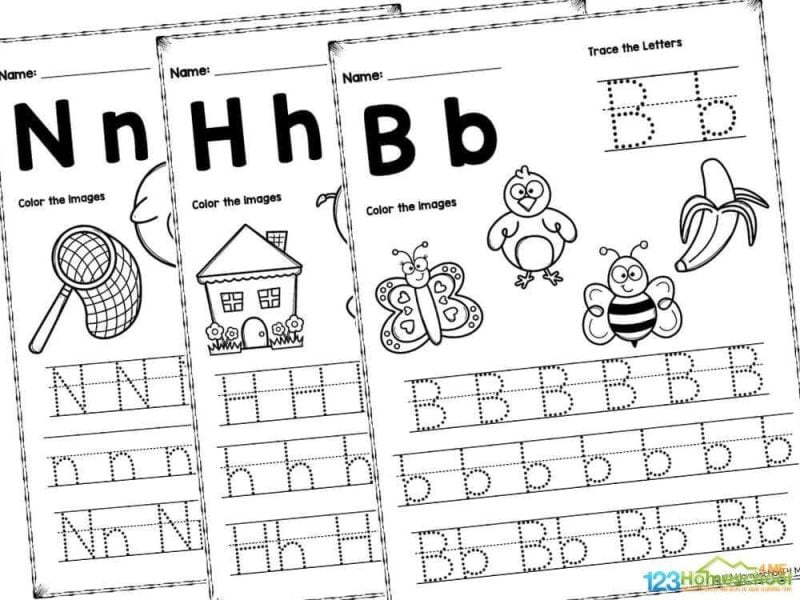 In this pack, you will receive twenty-six pages that contain a variety of activities on each page. There is one page for each letter of the alphabet. Tracing the uppercase and lowercase letters Coloring the images