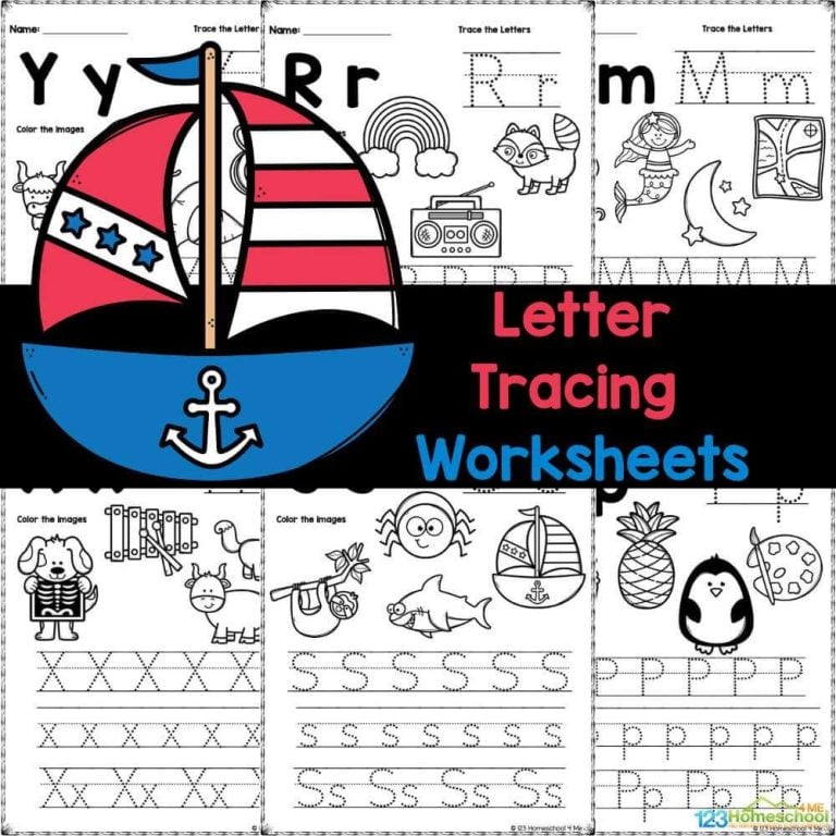 Make learning the alphabet fun with our free letter tracing worksheets, featuring 26 pages for preschool to kindergarten kids to practice tracing upper and lowercase letters and enjoy coloring cute clipart!