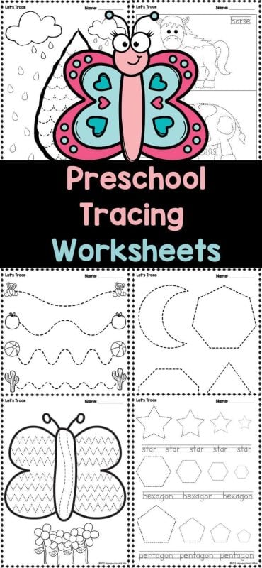 Young children in preschool, pre-k, and kindergarten, will love improving their fine motor skills with these free preschool tracing worksheets. This pack 15 preschool tracing pages for children to practice tracing, and strengthen their fine motor skills. Download the tracing worksheet for preschoolers with tracing lines to shapes, trace the animals and more. Young children in preschool, pre-k, and kindergarten, will love improving their fine motor skills with these free preschool tracing worksheets. This pack 15 preschool tracing pages for children to practice tracing, and strengthen their fine motor skills. Download the tracing worksheet for preschoolers with tracing lines to shapes, trace the animals and more.Â
