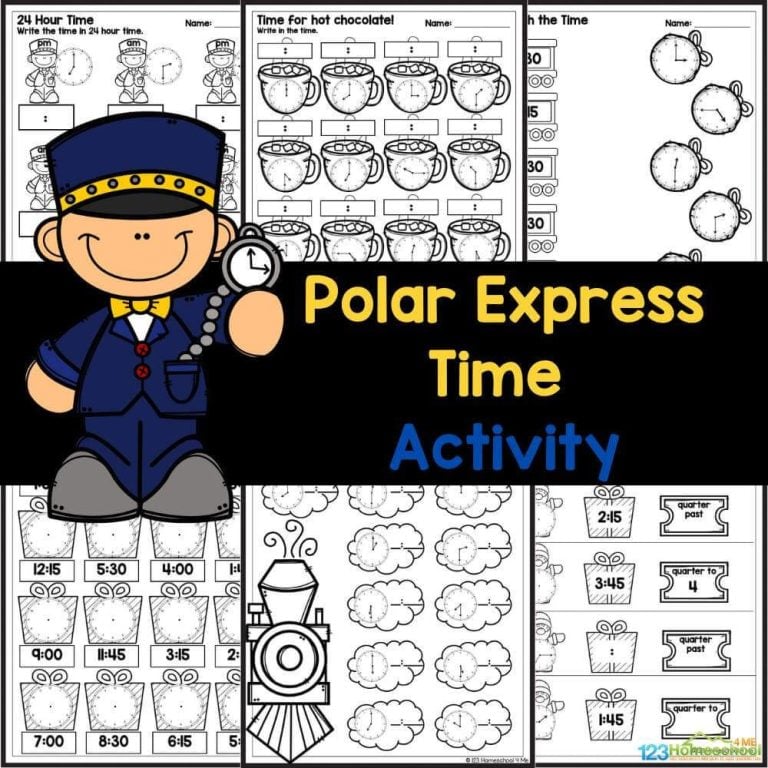 Get your little ones practicing telling time this December with free, no-prep polar express worksheets perfect for kindergarten through 3rd grade!