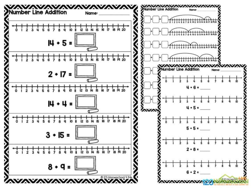 Adding on a number line worksheet Discover the benefits of using a number line for kindergartners and first graders! A number line serves as a powerful visual tool that helps young learners grasp fundamental math concepts. It promotes number recognition, aids in understanding addition and subtraction, and enhances counting skills. By engaging with this simple yet effective resource, children can visualize numbers, which fosters their mathematical understanding in a way that's both interactive and fun. Plus, it encourages problem-solving and critical thinking as they learn to navigate the space of numbers. Using a number line in early education sets a strong foundation for future math success.ย