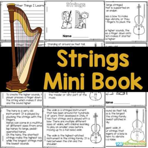 String Instruments for Kids Mini-Book