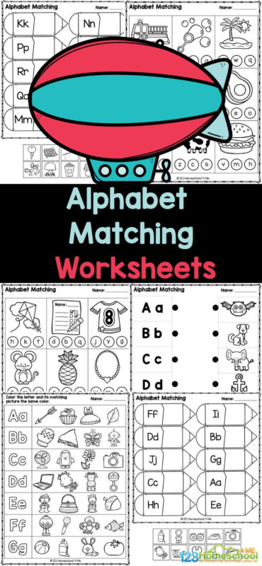 Make working on a foundational skill fun with our Letter Picture Matching Worksheets. These free printable alphabet letter matching worksheets are perfect for preschool, pre-k, kindergarten, and first grade students learning their ABCs and sounds they make. There are 5 main activities in these alphabet and picture matching worksheets: matching, cut and paste, coloring, dab the letter, and cut and glue activities. Simply download the matching alphabets with pictures worksheets pdf and you are ready to play and learn! Make working on a foundational skill fun with our Letter Picture Matching Worksheets. These free printable alphabet letter matching worksheets are perfect for preschool, pre-k, kindergarten, and first grade students learning their ABCs and sounds they make. There are 5 main activities in these alphabet and picture matching worksheets: matching, cut and paste, coloring, dab the letter, and cut and glue activities. Simply download the matching alphabets with pictures worksheets pdf and you are ready to play and learn!
