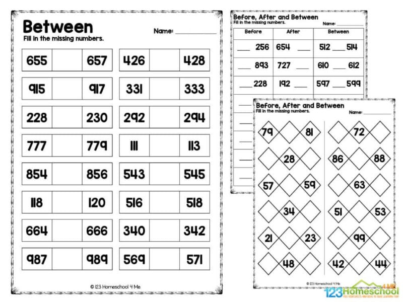 before after and between numbers worksheet Our "After, Before, Between" worksheet is a fantastic resource for mastering these important concepts. Whether you're a student, a teacher, or just someone eager to improve their language skills, this worksheet will help clarify when to use each term.