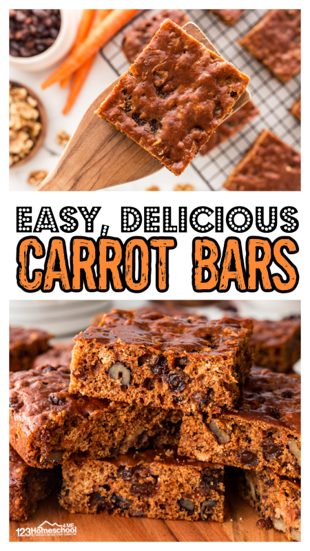Get ready to meet your new favorite snack: Carrot Bars! These delectable treats are bursting with wholesome carrots, sweet raisins, and just the right touch of spices that will have your taste buds doing a happy dance. Think of it as the best carrot cake, but even easier to cut, store, and take on the go—no sugary frosting needed! Are you ready to try your new go-to homemade bar recipes?