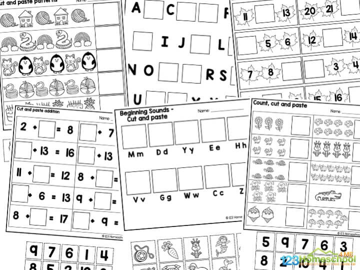 cut and paste for kindergarten Enhance your child's fine motor skills with our free printable cut and paste worksheets designed for kindergarten! This engaging pack features fifteen pages filled with a variety of activities, including patterns, letters, initial sounds, CVC words, rhyming words, numbers, counting, comparing, shapes, and much more. Kids will enjoy cutting out and pasting different elements, which not only boosts their fine motor skills but also encourages creativity as they color the pictures before they cut. Perfect for fun learning at home or in the classroom! Don’t miss out on this great resource for your little learners!