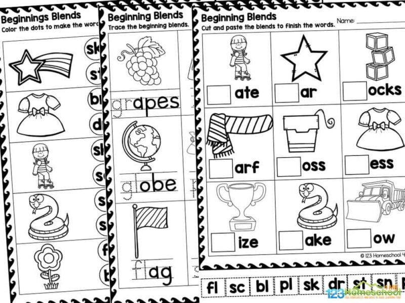 Beginning blend worksheets Curious about when kids start working on beginning blends and the best ways to help them practice? Typically, children begin learning blends in preschool or kindergarten, around ages 5 to 7. They often start with simpler blends like "bl," "cl," and "fl," before moving on to more complex ones such as "tr," "str," and "sw."
To help your child practice beginning blends effectively, consider using fun activities like flashcards, blend-focused storybooks, and interactive games. Singing songs or rhymes that emphasize blends can also make learning enjoyable. Consistent practice in a fun and engaging way will help your child master these important skills.Â